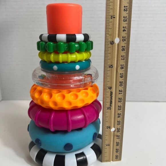 Sassy Stacks of Circles Stacking Ring STEM Learning Toy, 9 Piece Set - Picture 5 of 5